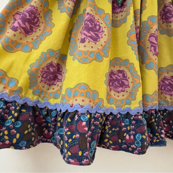 Matilda Jane Paint By Numbers Lace Apron Dress Colorful Mixed Print, Size 18m - Picture 13 of 14